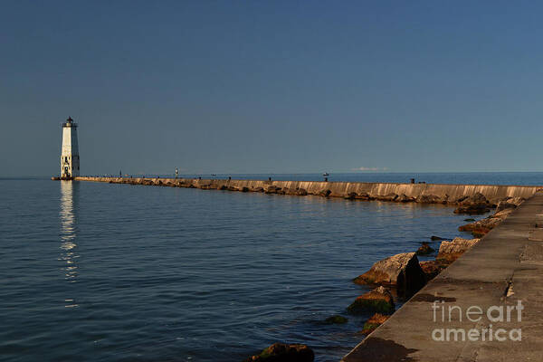 Michigan Poster featuring the photograph North Breakwater Lighthouse by Amy Lucid