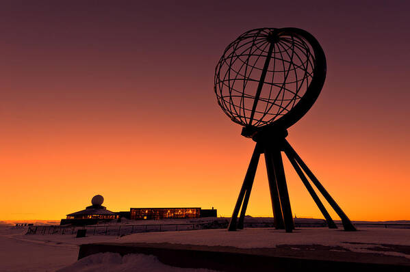 Longitude Poster featuring the photograph North Cape Norway at the northernmost point of Europe by U Schade