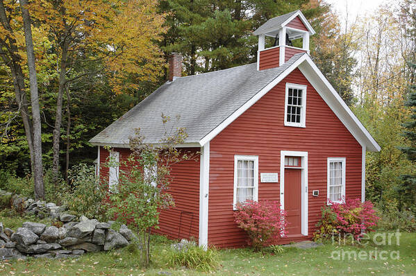 New Hampshire Poster featuring the photograph North District School House - Dorchester New Hampshire by Erin Paul Donovan