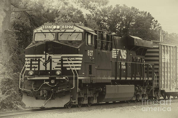 Norfolk Southern Poster featuring the photograph NS 8127 Locomotive by Dale Powell
