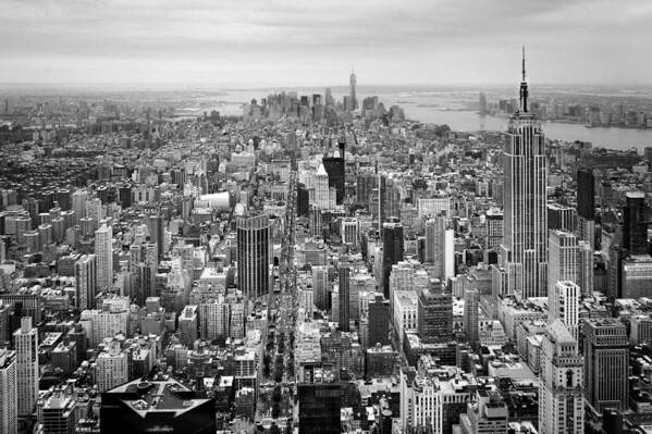 Nyc Poster featuring the photograph NYC Aerial by Nina Papiorek