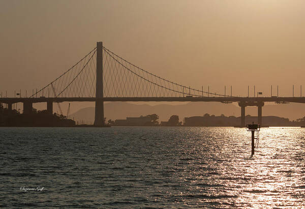 Photograph Poster featuring the photograph Oakland Bay Bridge by Suzanne Gaff