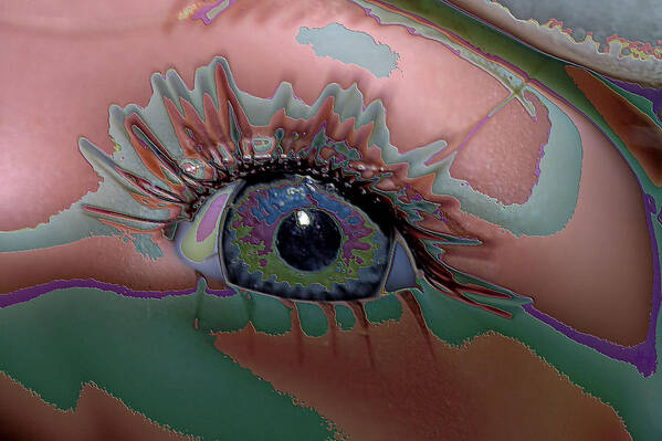 Eye Poster featuring the digital art Observation by Holly Ethan