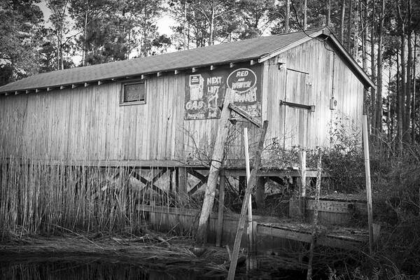 Old Poster featuring the photograph Old Boat House by Bob Decker