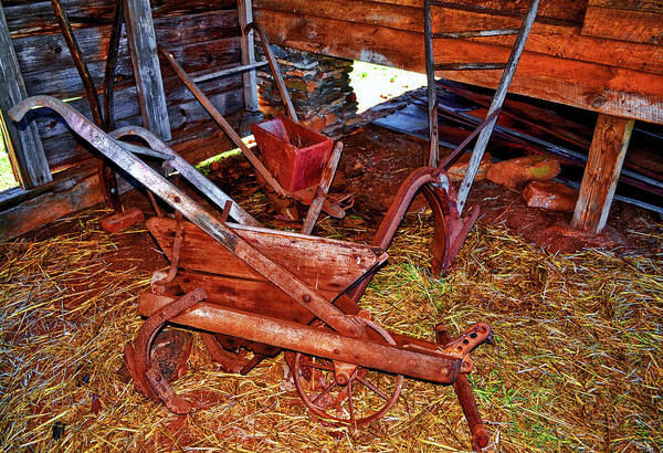 Seeder Poster featuring the photograph Old Farm Equipment 001 by George Bostian