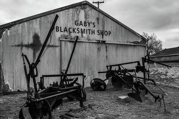 Blacksmith Poster featuring the photograph Old Frisco Blacksmith Shop by Nicole Lloyd