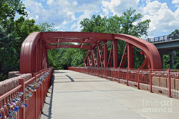 Old Red Bridge Poster featuring the photograph Old Red Bridge, Kansas City, Missouri by Catherine Sherman