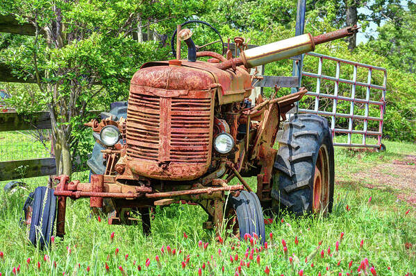 Agriculture Poster featuring the photograph Old Rusty Tractor by Savannah Gibbs