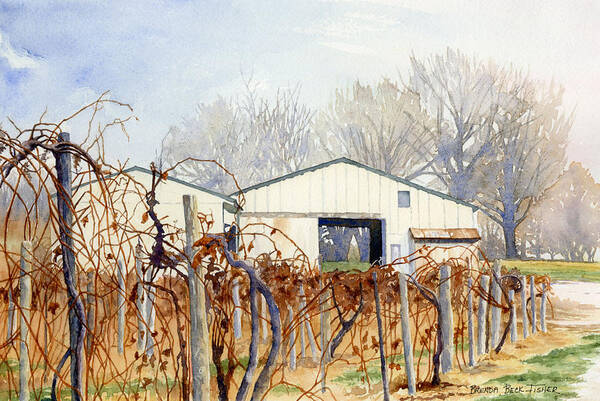 Vineyard Poster featuring the painting Old Vines by Brenda Beck Fisher