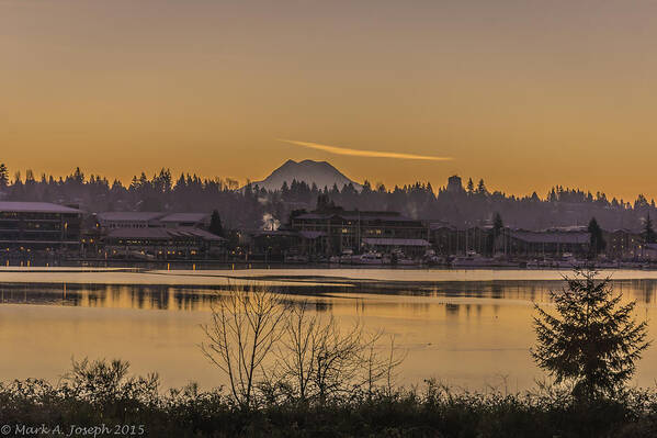 Sunrise Poster featuring the photograph Olympia Sunrise by Mark Joseph