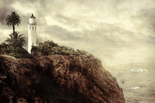 Lighthouse Poster featuring the photograph On the Edge by Douglas MooreZart