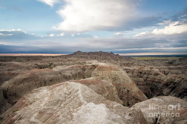 Badlands Poster featuring the photograph On the Edge by Karen Jorstad