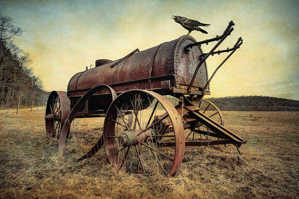 Water Wagon Poster featuring the photograph On the Water Wagon - Agricultural Relic by Gary Heller