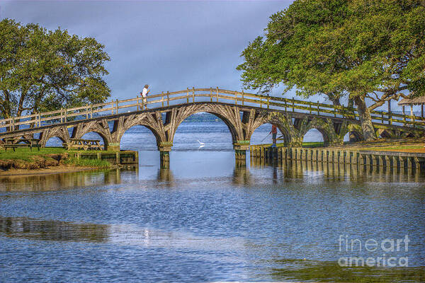 Summer Poster featuring the photograph Outer Banks Whalehead Club Bridge by Randy Steele