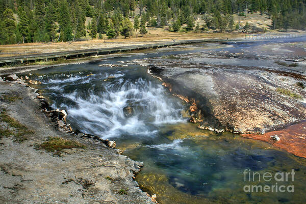 Water Falls Poster featuring the photograph Outlet Firehole Lake by Robert Bales