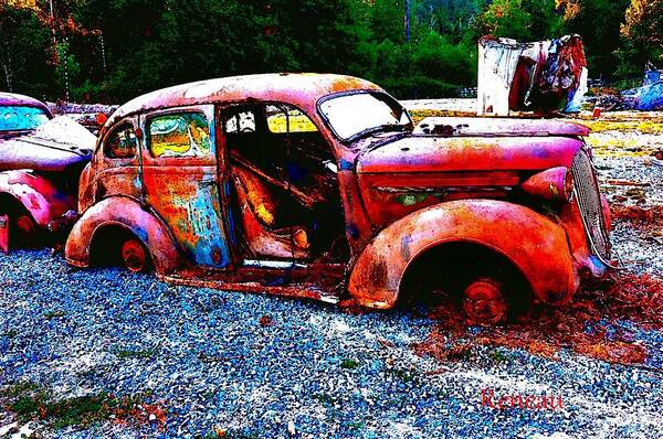 Cars Poster featuring the photograph Over The Hill Gang 3 by A L Sadie Reneau