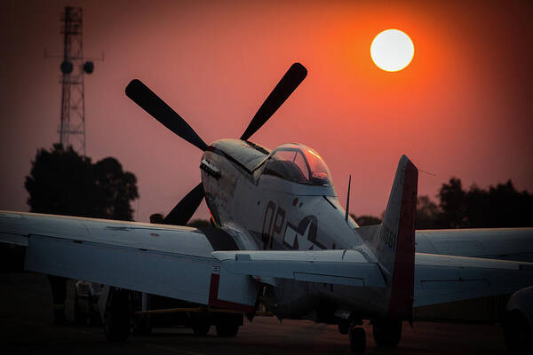 Passenger Poster featuring the photograph P51 Sunset by Paul Job