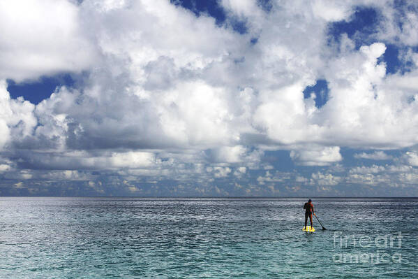 Adrenaline Poster featuring the photograph Paddling in the Open by Vince Cavataio - Printscapes