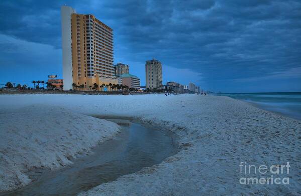 Panama City Poster featuring the photograph Panama City Beach At Dusk by Adam Jewell