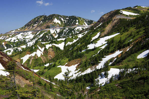 Beautiful Poster featuring the photograph Panorama road by Takaaki Miyashita