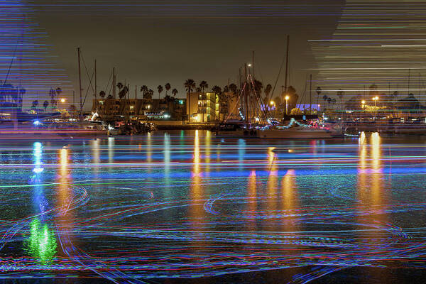 Light Trails Poster featuring the photograph Parade of Lights by Hal Mitzenmacher