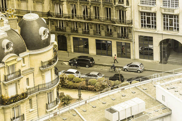 Aerial Poster featuring the photograph Paris streets by Patrick Kain