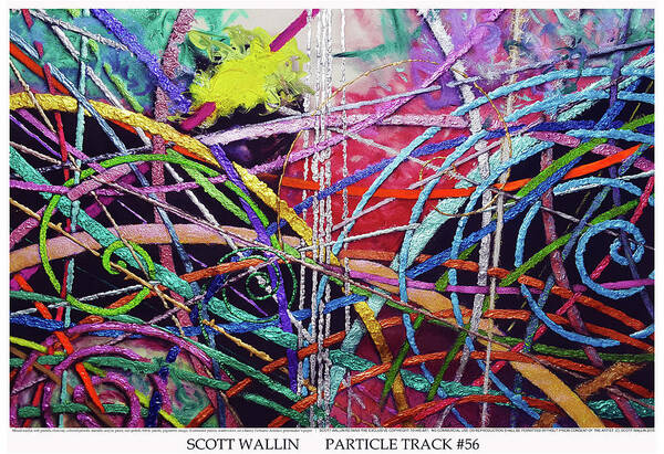 A Bright Poster featuring the painting Particle Track Fifty-six by Scott Wallin