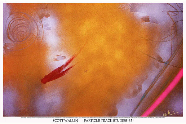 A Bright Poster featuring the painting Particle Track Study Five by Scott Wallin