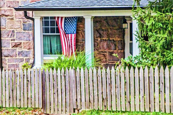 Stone Poster featuring the photograph Patriots Porch by Cathy Kovarik