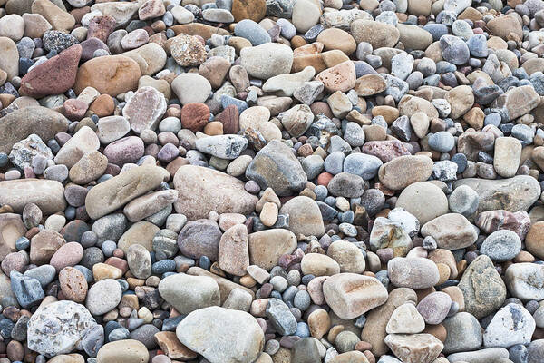 Abstract Poster featuring the photograph Pebbles by Tom Gowanlock