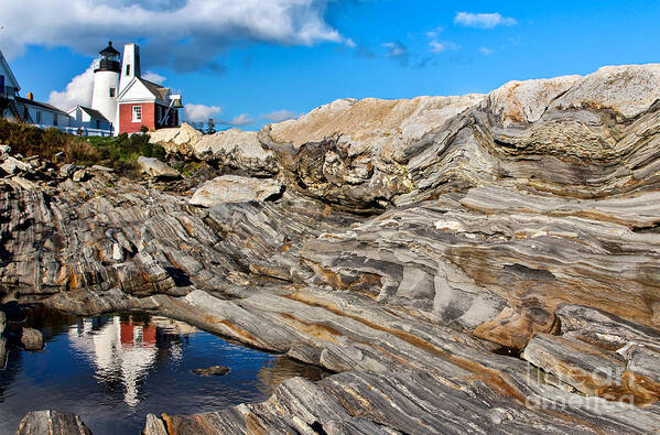 Maine Poster featuring the photograph Pemaquid Point by Karin Pinkham