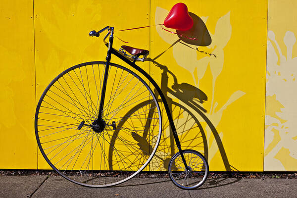 Penny Farthing Poster featuring the photograph Penny Farthing Love by Garry Gay