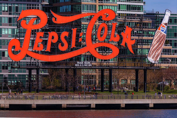 Pepsi Cola Poster featuring the photograph Pepsi Cola Sign by Susan Candelario