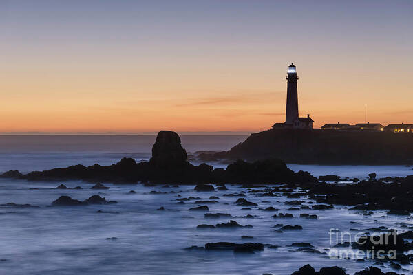 California Poster featuring the photograph Pigeon Point Lighthouse by Cathy Alba