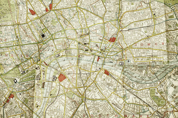 Map Poster featuring the photograph Plan of central London by Patricia Hofmeester