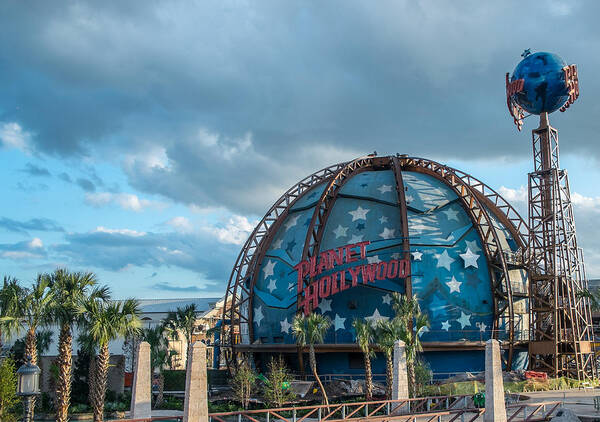 Planet Hollywood # Planet Hollywood Observatory # Disney Springs # Downtown Disney # Disney Marketplace # Orlando Fl # Lake Buena Vista # Poster featuring the photograph Planet Hollywood by Louis Ferreira