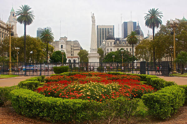 Plaza De Mayo In Buenos Aires Poster featuring the photograph Plaza de Mayo in Buenos Aires-Argentina by Ruth Hager