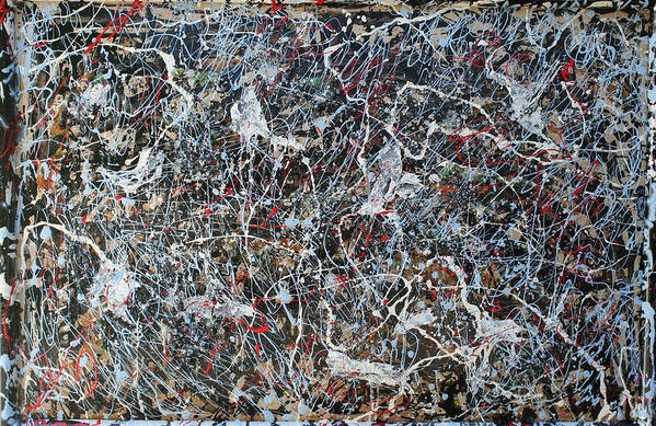  Poster featuring the painting Pollock's ghosts by Biagio Civale