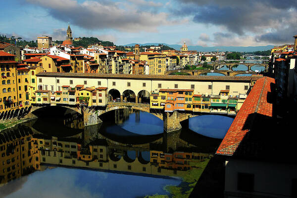 Ponte Vecchio Poster featuring the photograph Ponte Vecchio View by Harry Spitz