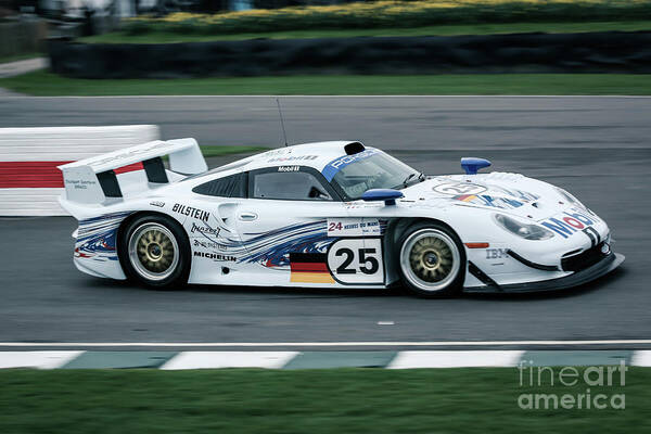 Porsche 911 Poster featuring the photograph Porsche 911 GT1 Strassenversion by Roger Lighterness