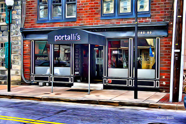 Portalli's Poster featuring the digital art Portalli's by Stephen Younts