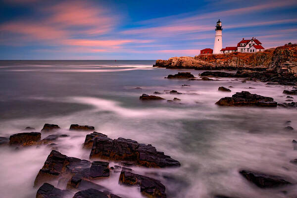 Maine Poster featuring the photograph Portland Head Lighthouse by Rick Berk