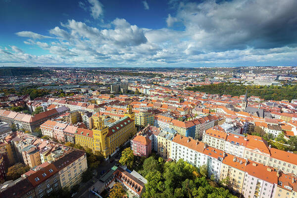 Czech Republic Poster featuring the photograph Prague from Above by Robert Davis