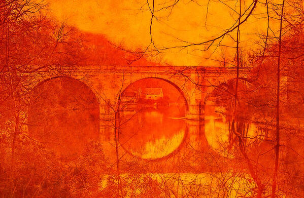 Prebends Bridge Poster featuring the photograph Prebends Bridge Durham City by Nigel Fletcher-Jones