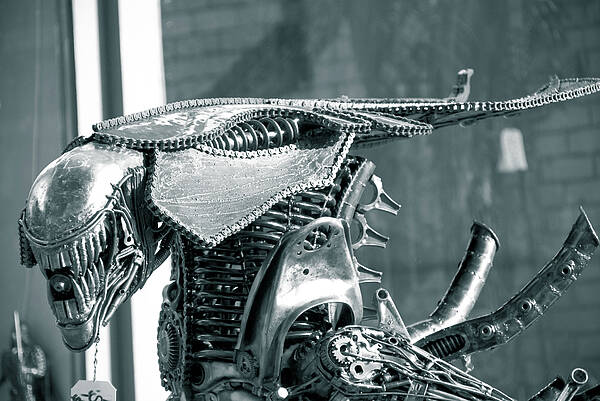 Alien Poster featuring the sculpture Predator by Yurix Sardinelly