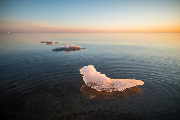 Presque Isle Poster featuring the photograph Presque Isle Ice by Matt Hammerstein