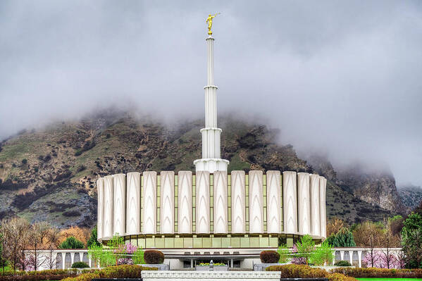 Lds Poster featuring the photograph Provo Utah Temple by Brett Engle