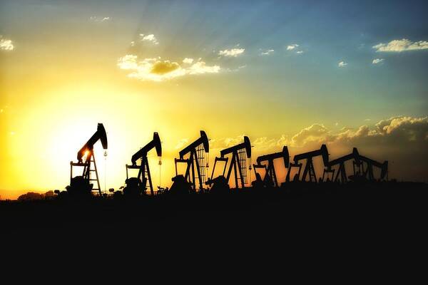 Pumpjack Poster featuring the photograph Pumpjack Sunset by Christopher Thomas