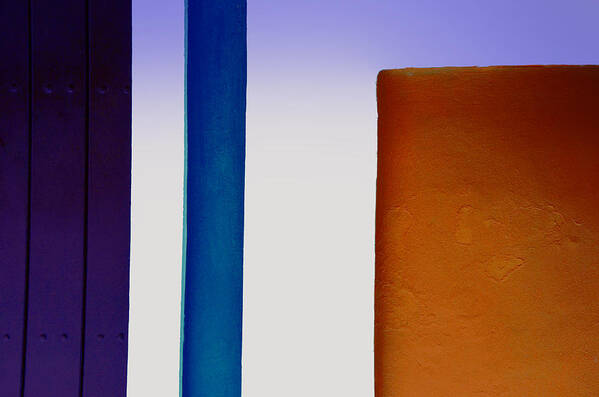 Abstract Poster featuring the photograph Purple and blue lines by Ricardo Dominguez