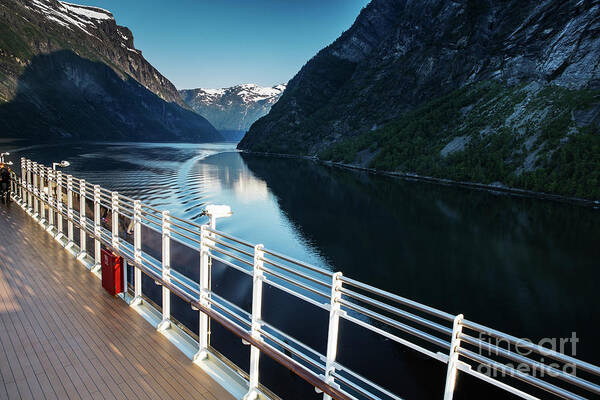 Queen Victoria Poster featuring the photograph Queen Victoria in fjords by Sheila Smart Fine Art Photography